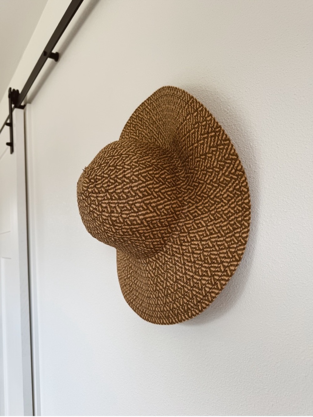 Wide Brim Floppy Straw Sun Hat - Brown - Picture 3 of 4